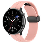 Cinturino in silicone con fibbia nera con chiusura magnetica, For Amazfit GTR Mini