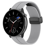 Cinturino in silicone con fibbia nera con chiusura magnetica, For Amazfit GTR Mini