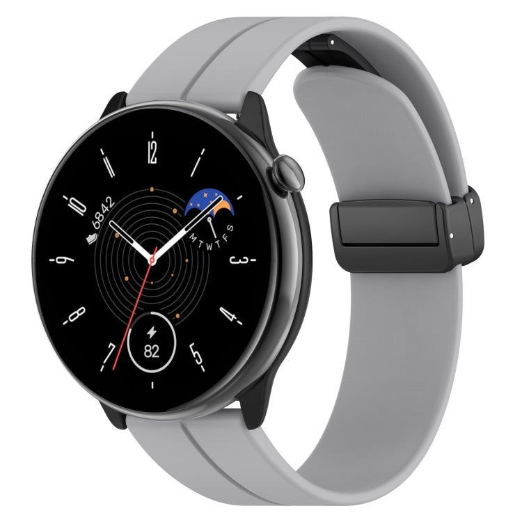 Cinturino in silicone con fibbia nera con chiusura magnetica, For Amazfit GTR Mini