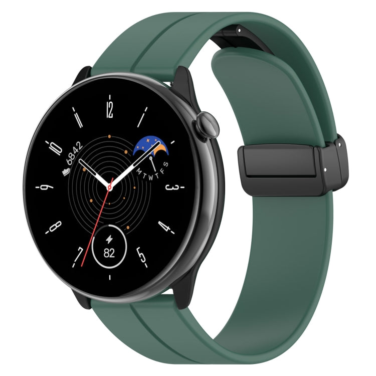 Cinturino in silicone con fibbia nera con chiusura magnetica, For Amazfit GTR Mini