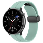 Cinturino in silicone con fibbia nera con chiusura magnetica, For Amazfit GTR Mini