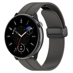 Cinturino in silicone con fibbia nera con chiusura magnetica, For Amazfit GTR Mini