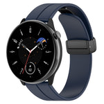 Cinturino in silicone con fibbia nera con chiusura magnetica, For Amazfit GTR Mini