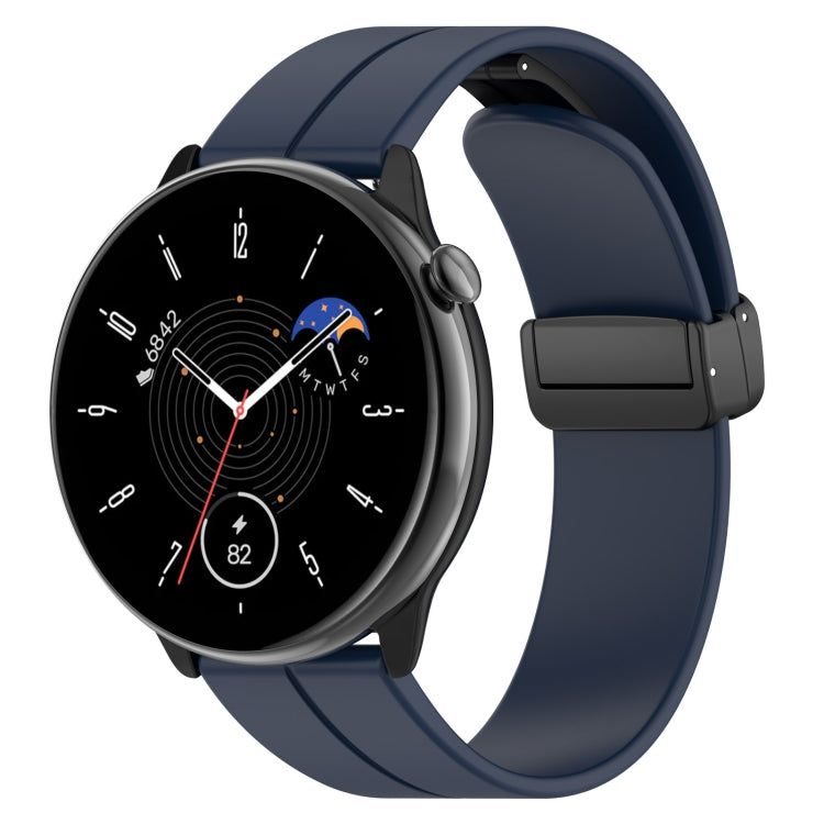 Cinturino in silicone con fibbia nera con chiusura magnetica, For Amazfit GTR Mini