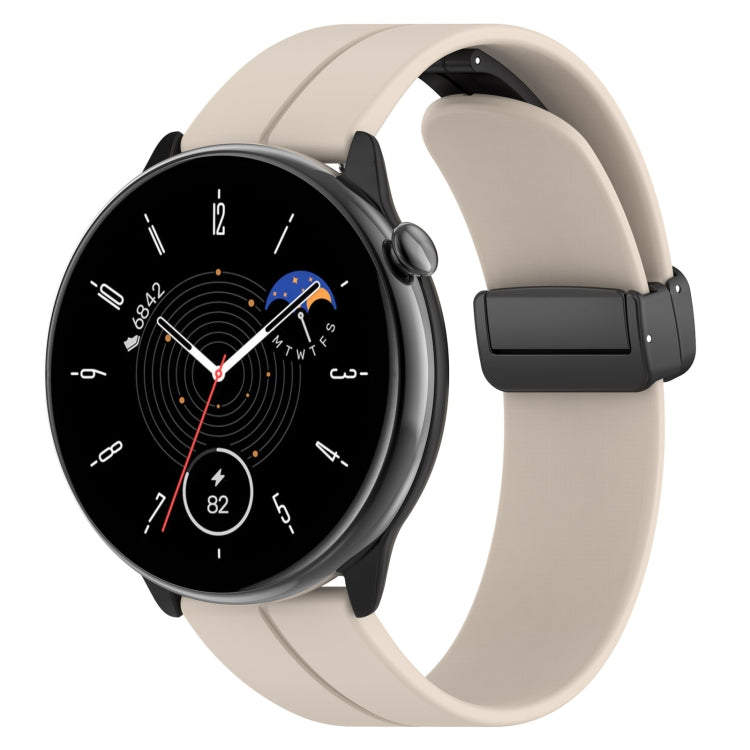 Cinturino in silicone con fibbia nera con chiusura magnetica, For Amazfit GTR Mini