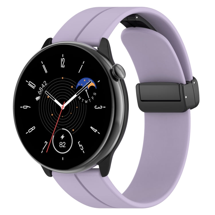 Cinturino in silicone con fibbia nera con chiusura magnetica, For Amazfit GTR Mini