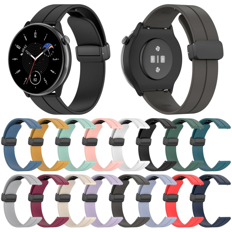Cinturino in silicone con fibbia nera con chiusura magnetica, For Amazfit GTR Mini
