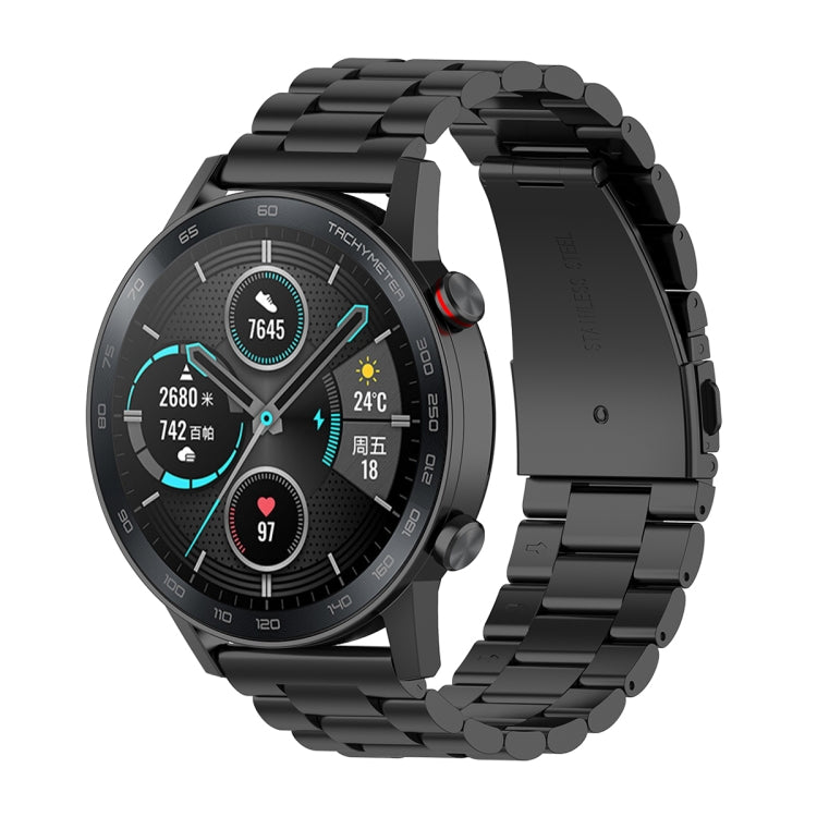 Cinturino per orologio in acciaio inossidabile con tre sfere da 22 mm, For Honor Watch GS 3i