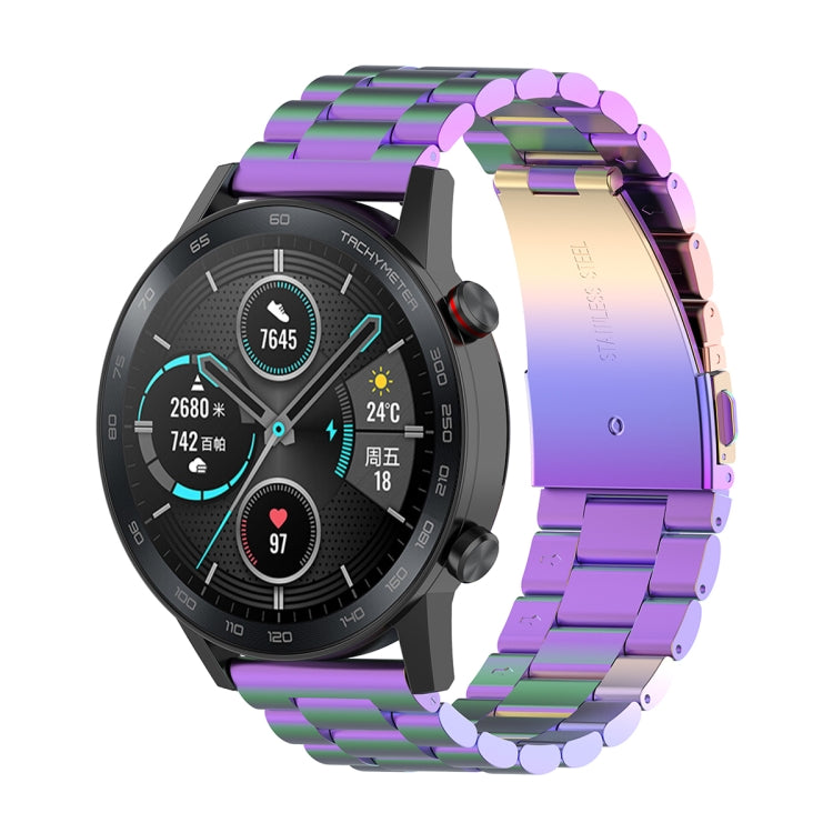 Cinturino per orologio in acciaio inossidabile con tre sfere da 22 mm, For Honor Watch GS 3i