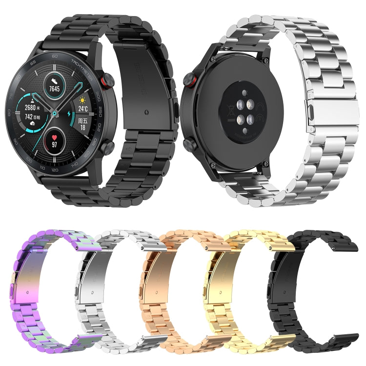 Cinturino per orologio in acciaio inossidabile con tre sfere da 22 mm, For Honor Watch GS 3i