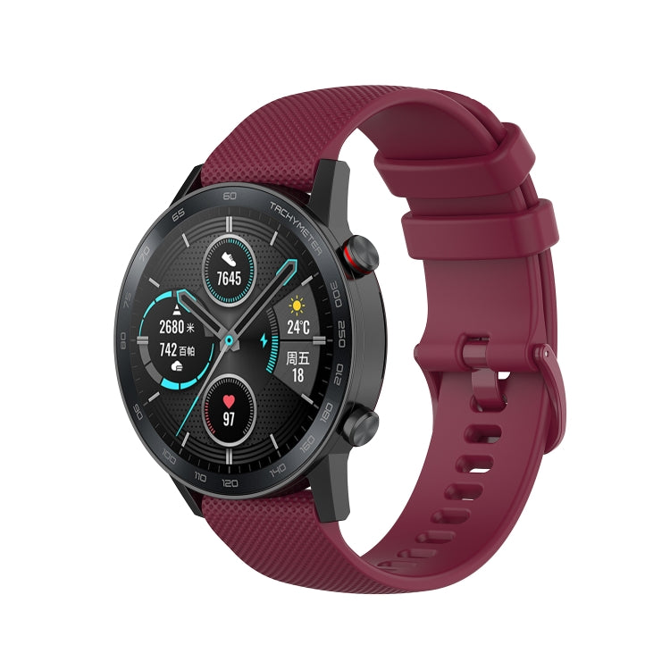 Cinturino in silicone con trama scozzese piccola da 22 mm, For Honor Watch GS 3i