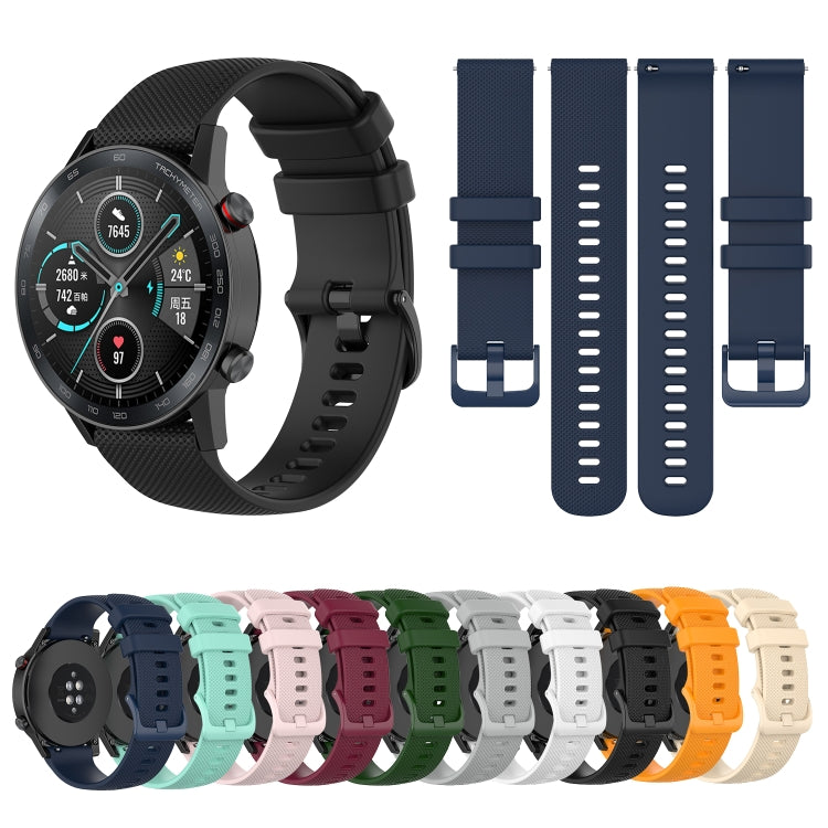 Cinturino in silicone con trama scozzese piccola da 22 mm, For Honor Watch GS 3i