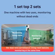 YT66 Telecamera Smart PTZ wireless doppia da 2 MP, AU Plug, US Plug, EU Plug, UK Plug
