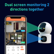 YT66 Telecamera Smart PTZ wireless doppia da 2 MP, AU Plug, US Plug, EU Plug, UK Plug