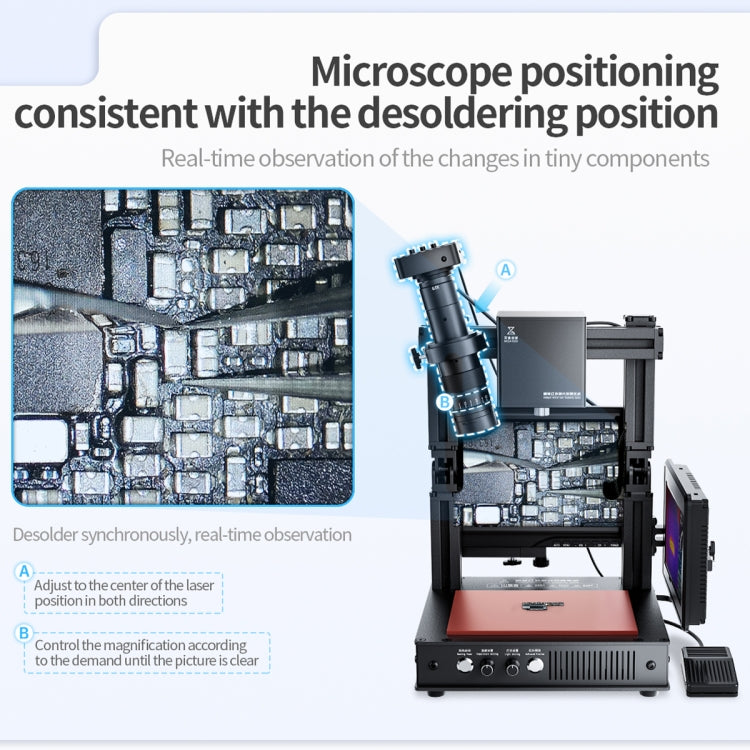 Mega-idea Intelligent Infrared Laser Desoldering Machine, With Microscope Set, Without Microscope Set