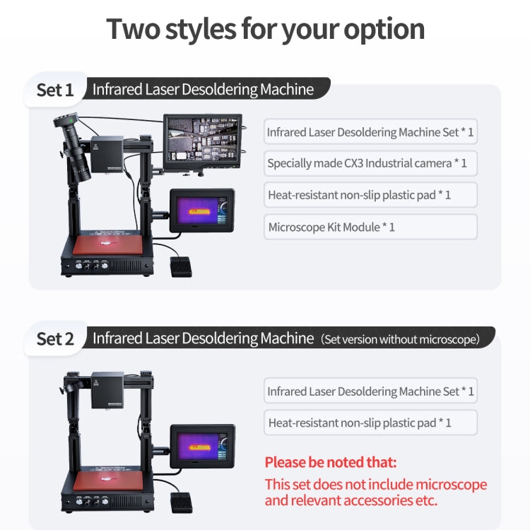 Mega-idea Intelligent Infrared Laser Desoldering Machine, With Microscope Set, Without Microscope Set