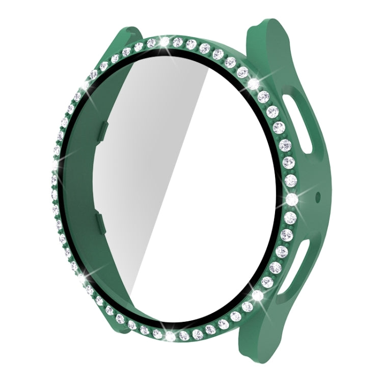 PC Diamond a fila singola + cassa dell'orologio in vetro temperato, For Samsung Galaxy Watch5 44mm