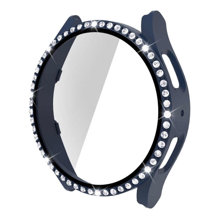 PC Diamond a fila singola + cassa dell'orologio in vetro temperato, For Samsung Galaxy Watch5 44mm