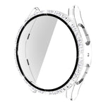 PC Diamond a fila singola + cassa dell'orologio in vetro temperato, For Samsung Galaxy Watch5 44mm