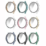 PC Diamond a fila singola + cassa dell'orologio in vetro temperato, For Samsung Galaxy Watch5 44mm