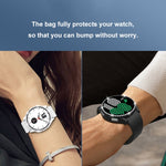 PC Diamond a fila singola + cassa dell'orologio in vetro temperato, For Samsung Galaxy Watch5 44mm