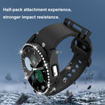 PC Diamond a fila singola + cassa dell'orologio in vetro temperato, For Samsung Galaxy Watch5 44mm