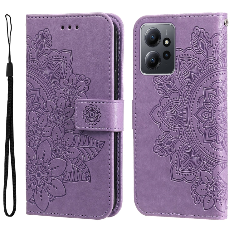 Custodia per telefono in pelle goffrata con fiori a 7 petali, For Xiaomi Redmi Note 12 4G Global, For Honor Magic5 Pro, For Samsung Galaxy M14 5G