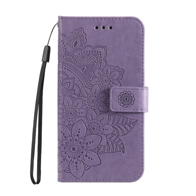 Custodia per telefono in pelle goffrata con fiori a 7 petali, For Xiaomi Redmi Note 12 4G Global, For Honor Magic5 Pro, For Samsung Galaxy M14 5G