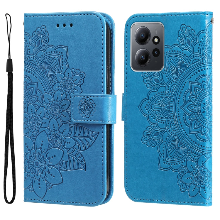 Custodia per telefono in pelle goffrata con fiori a 7 petali, For Xiaomi Redmi Note 12 4G Global, For Honor Magic5 Pro, For Samsung Galaxy M14 5G