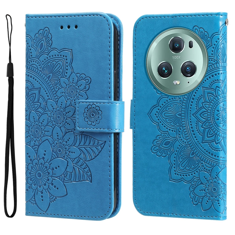 Custodia per telefono in pelle goffrata con fiori a 7 petali, For Xiaomi Redmi Note 12 4G Global, For Honor Magic5 Pro, For Samsung Galaxy M14 5G
