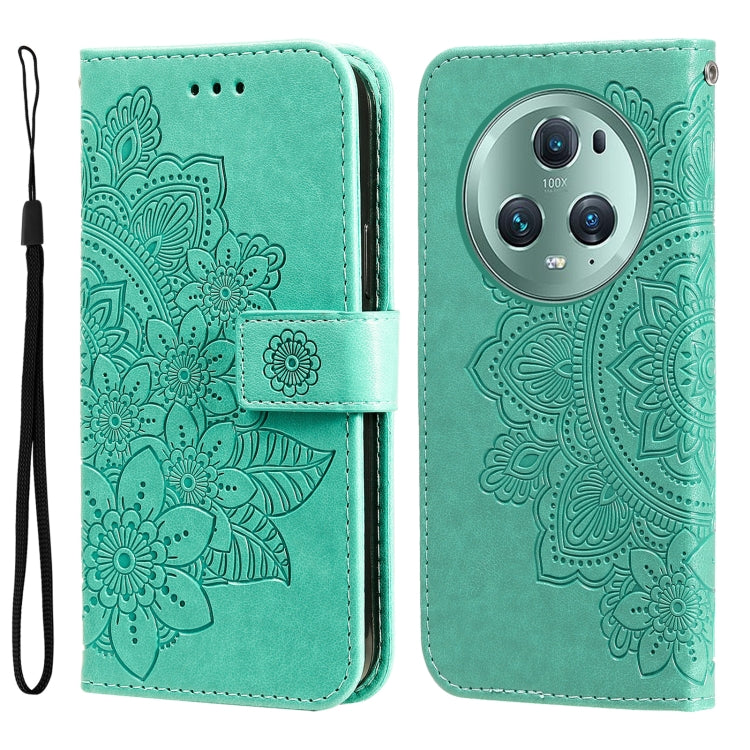 Custodia per telefono in pelle goffrata con fiori a 7 petali, For Xiaomi Redmi Note 12 4G Global, For Honor Magic5 Pro, For Samsung Galaxy M14 5G