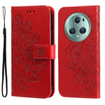 Custodia per telefono in pelle goffrata con fiori a 7 petali, For Xiaomi Redmi Note 12 4G Global, For Honor Magic5 Pro, For Samsung Galaxy M14 5G