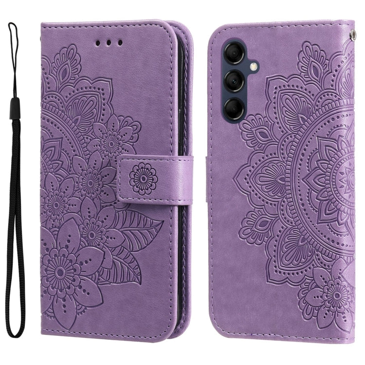 Custodia per telefono in pelle goffrata con fiori a 7 petali, For Xiaomi Redmi Note 12 4G Global, For Honor Magic5 Pro, For Samsung Galaxy M14 5G