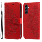 Custodia per telefono in pelle goffrata con fiori a 7 petali, For Xiaomi Redmi Note 12 4G Global, For Honor Magic5 Pro, For Samsung Galaxy M14 5G