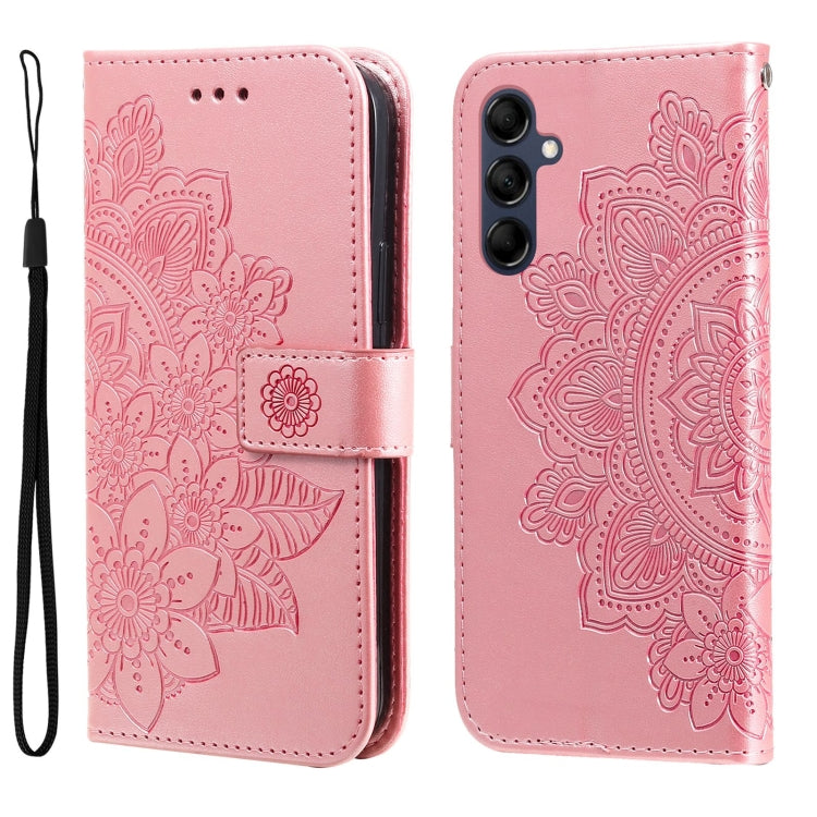 Custodia per telefono in pelle goffrata con fiori a 7 petali, For Xiaomi Redmi Note 12 4G Global, For Honor Magic5 Pro, For Samsung Galaxy M14 5G