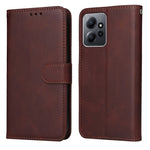 Custodia per telefono in pelle a conchiglia con struttura in vitello classico, For Xiaomi Redmi Note 12 4G Global, For Honor Magic5 Pro, For Samsung Galaxy M14 5G