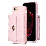 Custodia per telefono in pelle rombica a portafoglio orizzontale, For iPhone X / XS, For iPhone XR, For iPhone XS Max, For iPhone SE 2022 / 2020 / 8 / 7