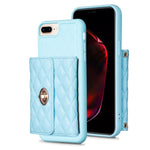Custodia per telefono in pelle rombica a portafoglio orizzontale, For iPhone 8 Plus / 7 Plus