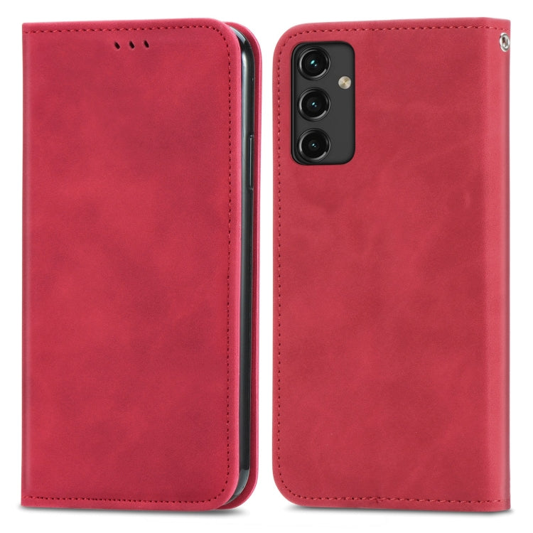 Custodia per telefono in pelle magnetica con sensazione di pelle retrò, For Samsung Galaxy A14 5G, For Samsung Galaxy A54 5G, For Honor Magic5 Lite, For Kyocera Android One S10