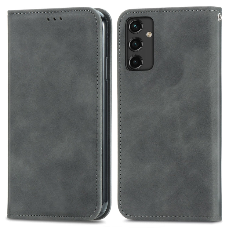 Custodia per telefono in pelle magnetica con sensazione di pelle retrò, For Samsung Galaxy A14 5G, For Samsung Galaxy A54 5G, For Honor Magic5 Lite, For Kyocera Android One S10