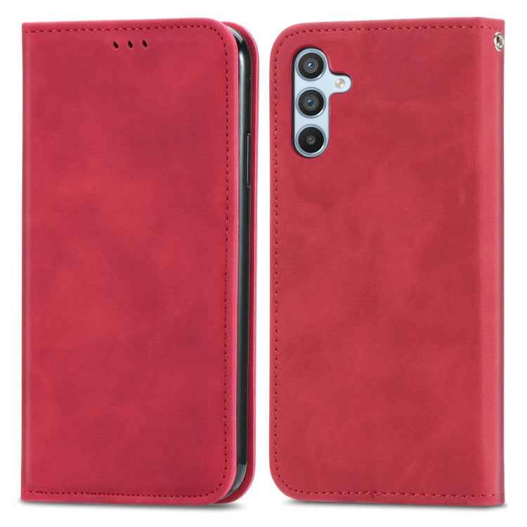 Custodia per telefono in pelle magnetica con sensazione di pelle retrò, For Samsung Galaxy A14 5G, For Samsung Galaxy A54 5G, For Honor Magic5 Lite, For Kyocera Android One S10