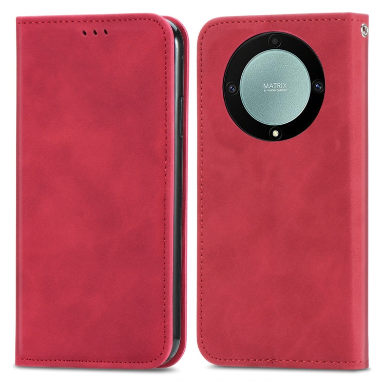 Custodia per telefono in pelle magnetica con sensazione di pelle retrò, For Samsung Galaxy A14 5G, For Samsung Galaxy A54 5G, For Honor Magic5 Lite, For Kyocera Android One S10