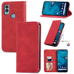 Custodia per telefono in pelle magnetica con sensazione di pelle retrò, For Samsung Galaxy A14 5G, For Samsung Galaxy A54 5G, For Honor Magic5 Lite, For Kyocera Android One S10