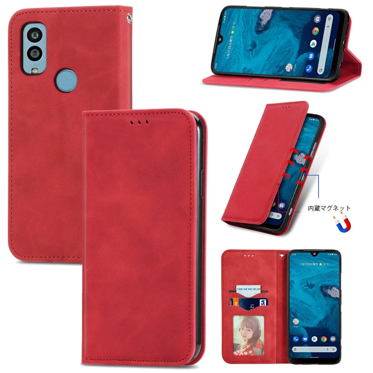 Custodia per telefono in pelle magnetica con sensazione di pelle retrò, For Samsung Galaxy A14 5G, For Samsung Galaxy A54 5G, For Honor Magic5 Lite, For Kyocera Android One S10