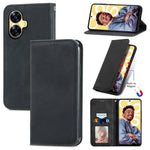 Custodia per telefono in pelle magnetica con sensazione di pelle retrò, For Realme C55, For Xiaomi 13 Lite