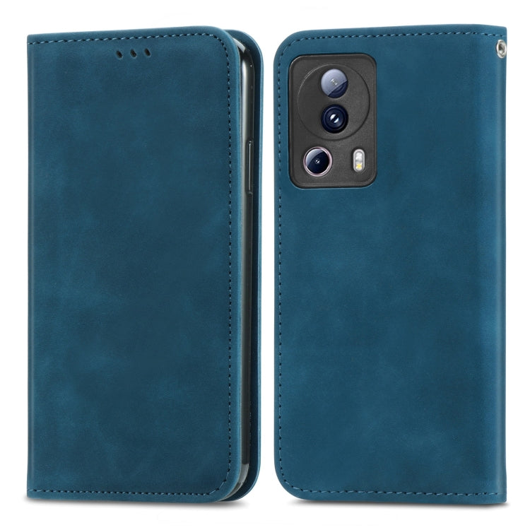 Custodia per telefono in pelle magnetica con sensazione di pelle retrò, For Realme C55, For Xiaomi 13 Lite