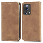 Custodia per telefono in pelle magnetica con sensazione di pelle retrò, For Realme C55, For Xiaomi 13 Lite