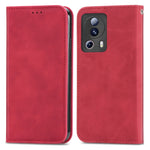 Custodia per telefono in pelle magnetica con sensazione di pelle retrò, For Realme C55, For Xiaomi 13 Lite