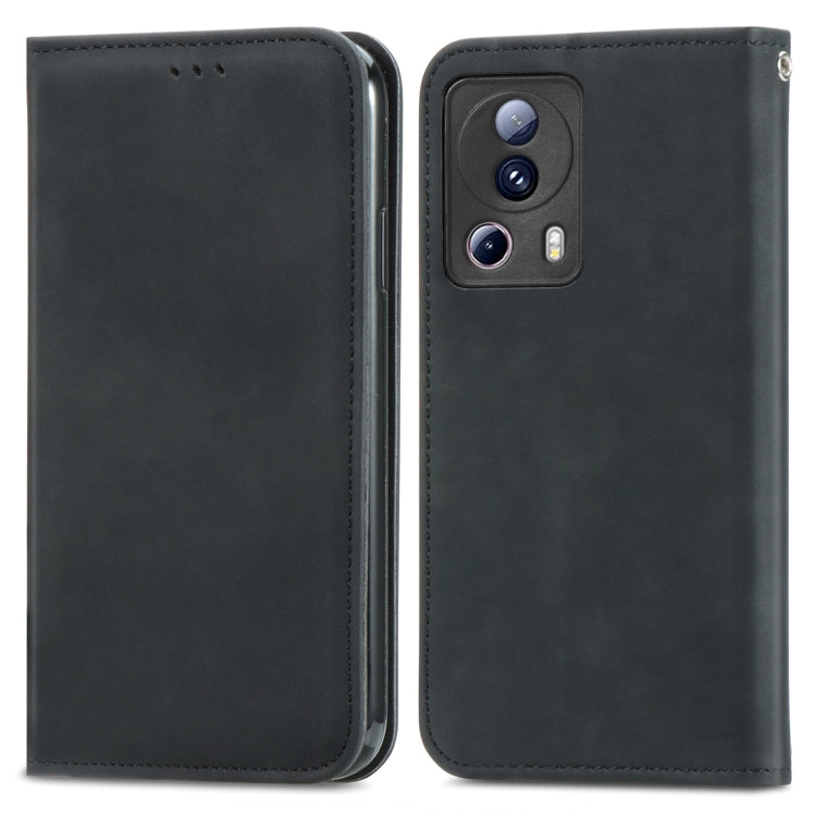 Custodia per telefono in pelle magnetica con sensazione di pelle retrò, For Realme C55, For Xiaomi 13 Lite