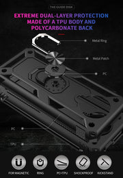 Custodia protettiva antiurto in TPU + PC con supporto girevole a 360 gradi, For Xiaomi Redmi K30 Pro